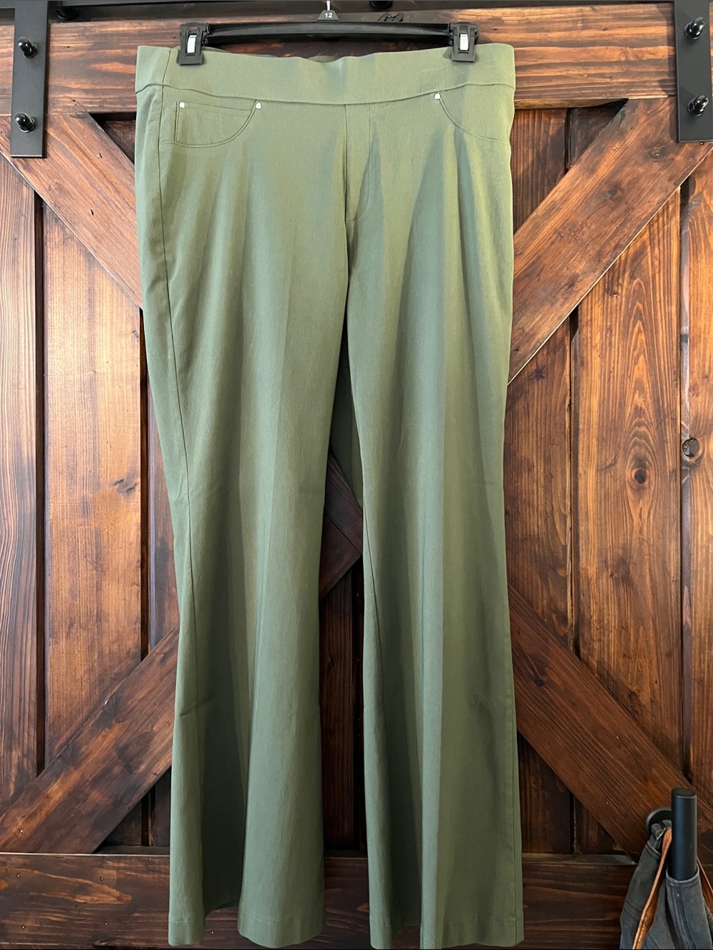 INC International Concepts Olive Wide-Leg Pull-On Pants
